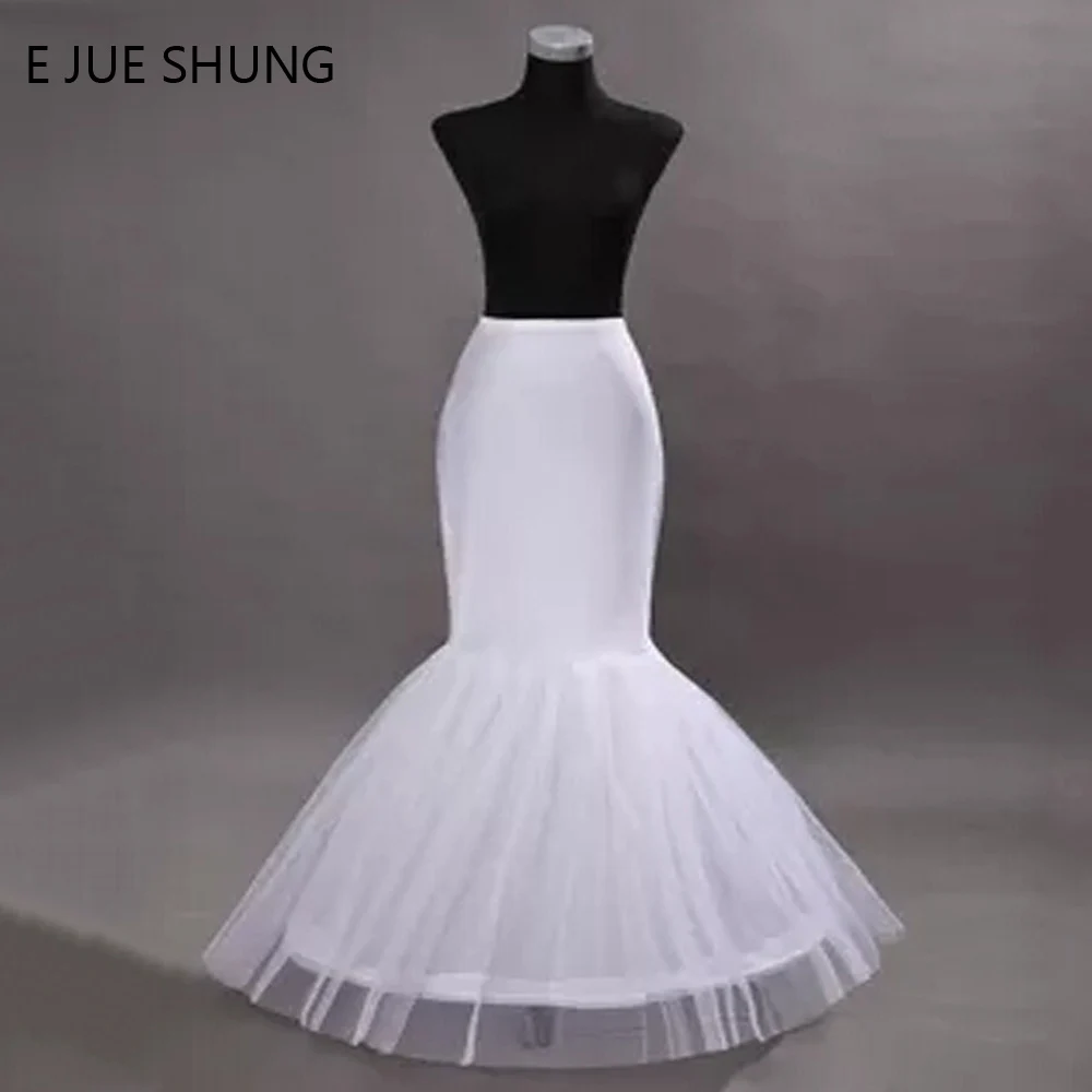 

E JUE SHUNG Free Shipping Mermaid Petticoat 1 Hoop Bone Elastic Trumpet Crinoline Wedding Accessories Hot Sale High Quality