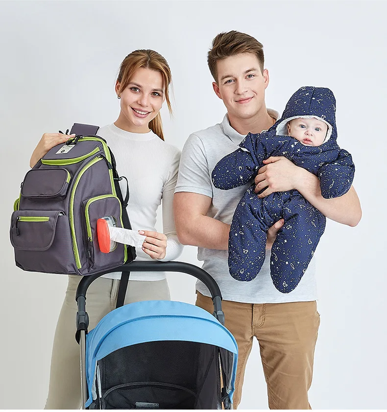 Роскошная Полезная сумка для молодых мам Большая вместительная детская переносная сумка для подгузников Пеленальный рюкзак