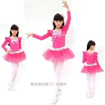 

Gymnastics Leotard for Girls Long Sleeves Children Dance Ballet Leotard Children's Latin Costumes