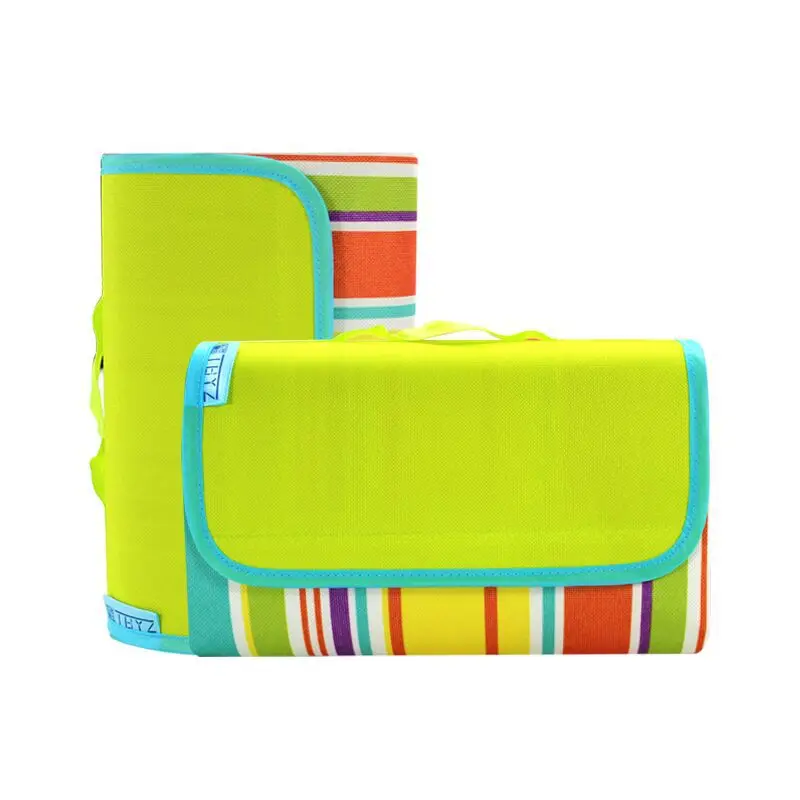Водонепроницаемый складной коврик для пикника, открытый кемпинг, пляжный матрас, коврик для пикника, пляжное одеяло, портативный коврик для пикника - Цвет: multi stripe