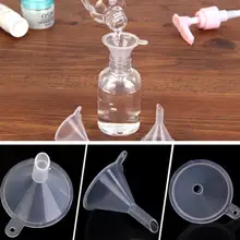 Мини Прозрачная пластиковая Воронка для кухни аксессуары для приготовления пищи гаджеты для изготовления парфюма эмульсионная упаковка вспомогательный инструмент SN419