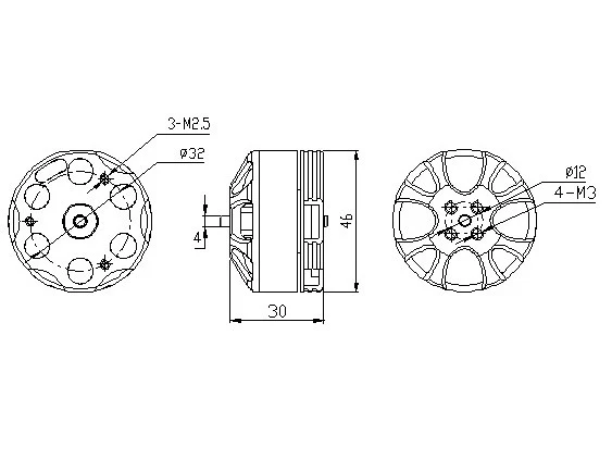 Rctimer GBM 4108 130T карданный бесщеточный двигатель полый вал GBM4108-HS