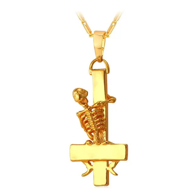 U7 Inverted St. Peter Cross Necklace 