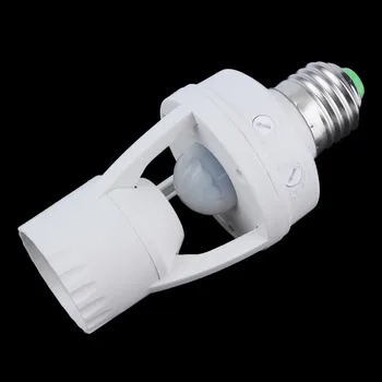 

AC 110-220V 360 Degrees PIR Induction Motion Sensor IR infrared Human E27 Plug Socket Switch Base Led Bulb light Lamp Holder