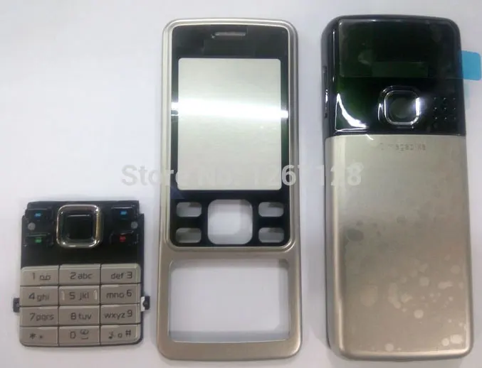 

Metal Classia Housing Cover Bezel Case Keypad Keyboard for Nokia 6300 Black Silver White