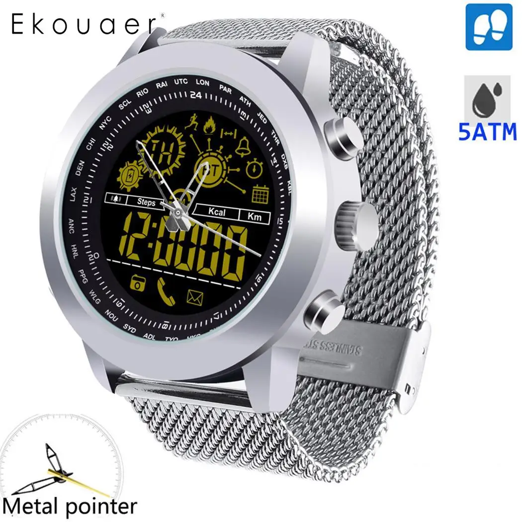 

Sports Smart Watch DX18 Bluetooth 4.0 Waterproof Pedometer Fitness Tracker Smartwatch For Android IOS Phones 5MAT
