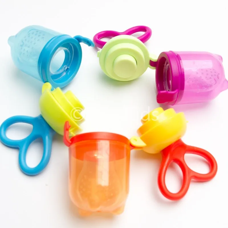 Baby Pacifier Food Feeder With Rotate Handle And Cap Nibbler Solid