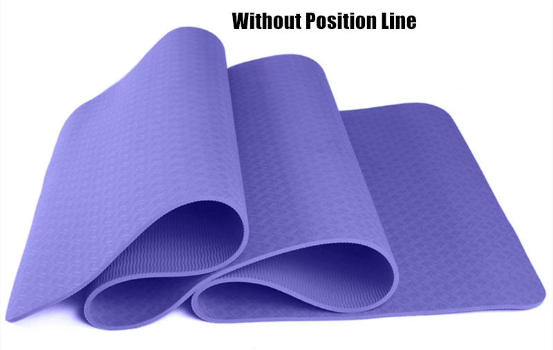 Dark Blue 183X61 см TPE коврики для йоги нескользящие Ковровые Коврики для начинающих фитнес-коврики женские безвкусные пилатес тренажерный зал упражнения фитнес-спорт коврик - Color: Dark Blue