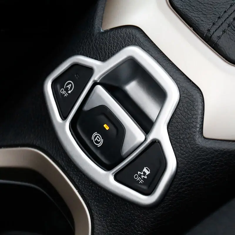 

For Jeep Renegade 2015 2016 2017 2018 ABS Matte Hand Brake Handbrake Button Center Console Cover Trim Car Styling accessories