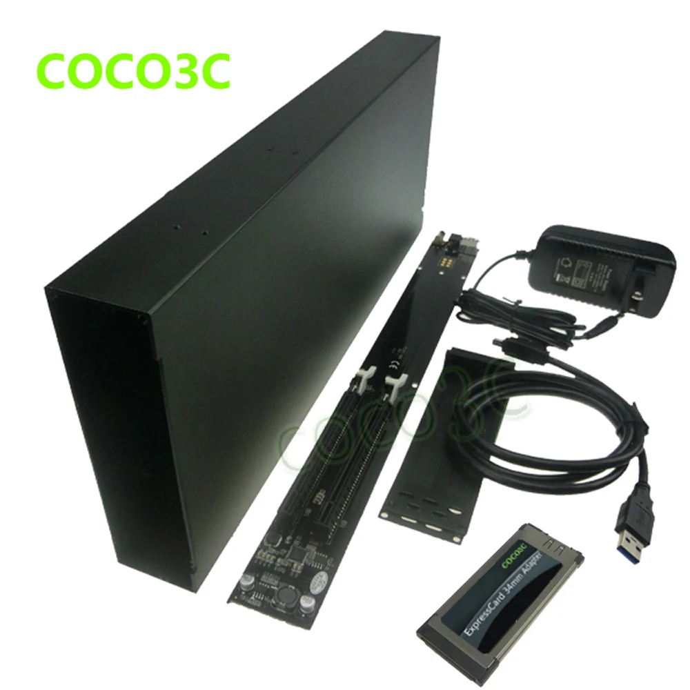 Laptop Expresscard 34 To 2 PCI E slots adapter Notebook External PCI