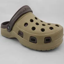 Новинка; садовая обувь с двойной подошвой; нескользящая обувь с круглым вырезом; мужская пляжная обувь; Мужская обувь; низкая цена;