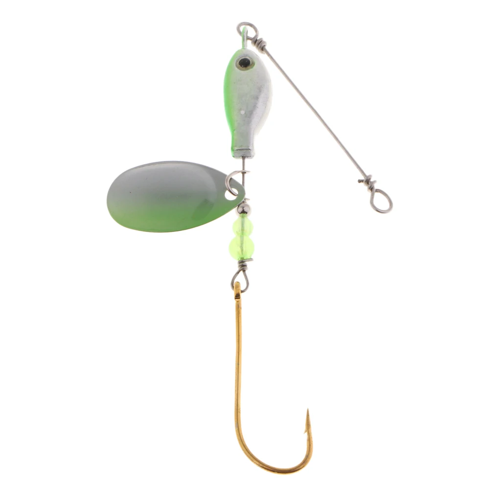 19g Metal Sequins Spinner Fishing Lure Pike Salmon Bait Bass Trout Lead Fish Lure Barbed Hook Spinnerbaits 