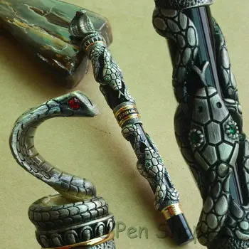 

JINHAO BLACK WITH OLD GREY SNAKE WIND MEDIUM 18KGP NIB FOUNTAIN PEN