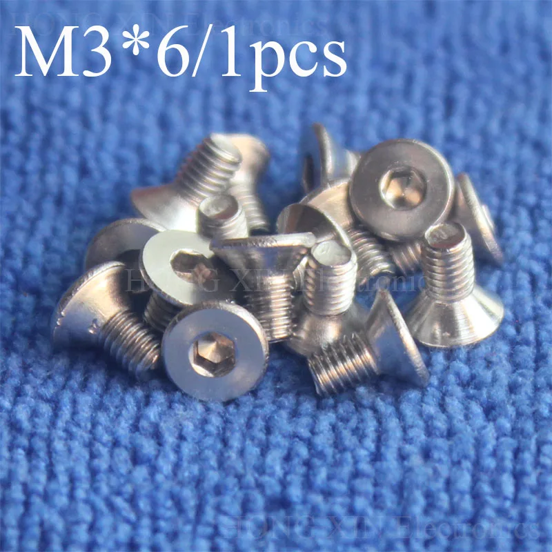 

1Pcs M3*6 Flat Head Stainless Steel SS304 Machine Countersunk Screw Bolt Fastener Allen Key Head hex socket countersunk head
