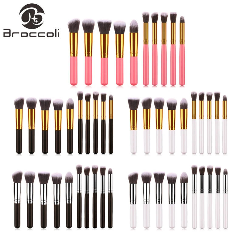 

Broccoli 10 Pcs Makeup Brushes Set Cosmetics Makeup Tool Powder Eyeshadow Cosmetic blending brush