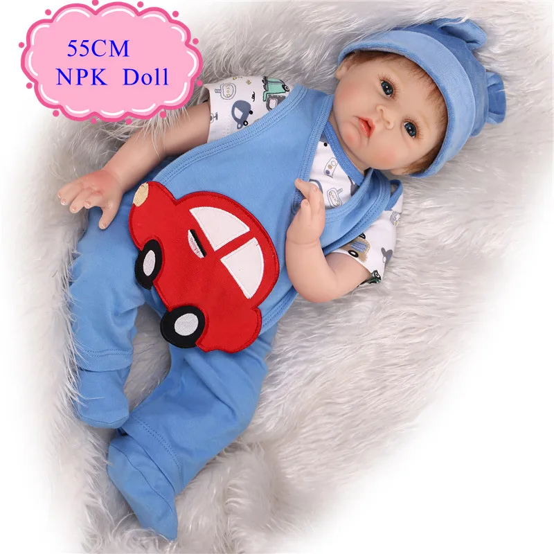 

2017 New 55cm 22'' Lifelike Baby Doll For Children With High Quality Blue Clothes Hot Bebe Reborn Para Meninas Hot Sell Toy