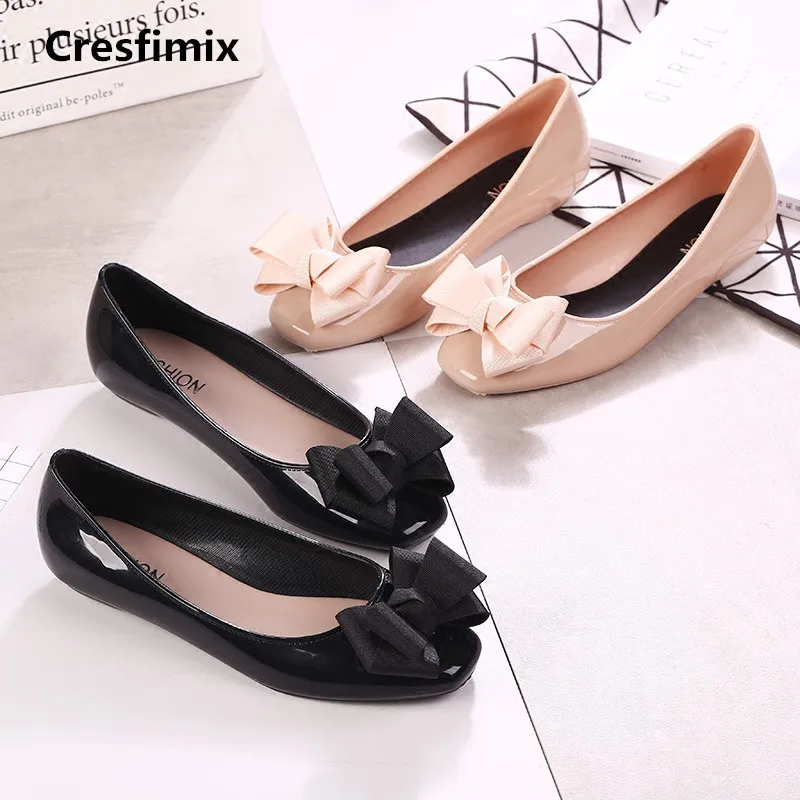 Cresfimix zapatos planos de mujer; Женская мода; удобная; прозрачная обувь на плоской подошке женская; красивый комплект одежды; сезон весна-лето; женская обувь без застежки; a377