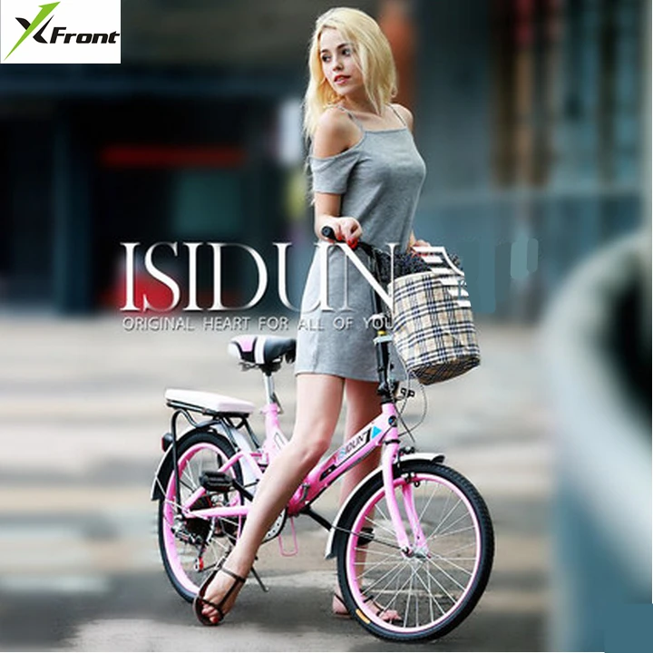 

New X-front brand 20 inch carbon steel frame aluminum bar folding bike student lady's BMX bicycle 6 speed bicicleta