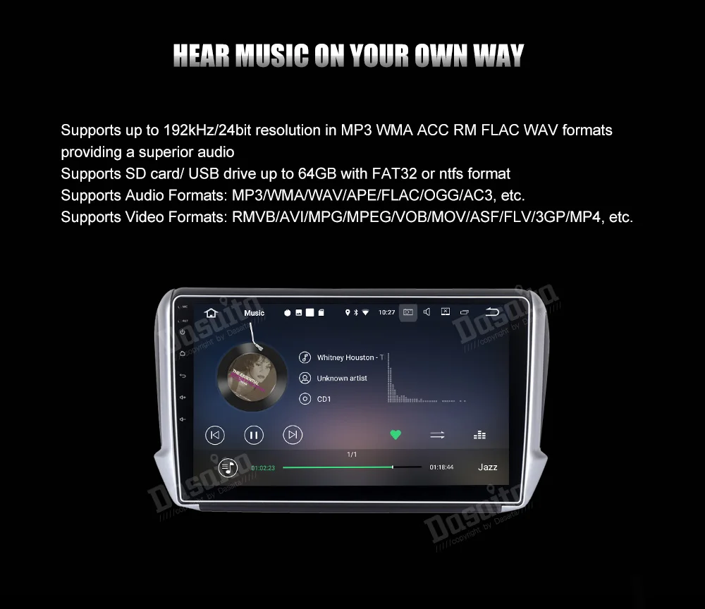 Perfect 1 din Car Radio GPS Android 9.0 for peugeot 2008 / 208 Navigation head unit multimedia Built-in wifi Bluetooth mirror-link RDS 23