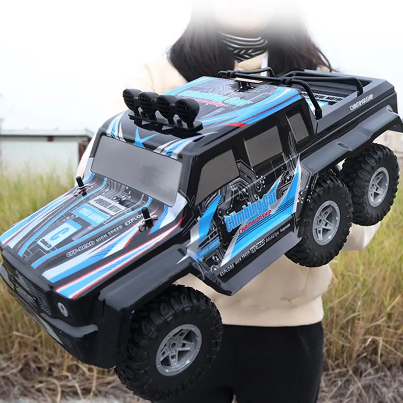 Funny] 2.4GHz 6X6 RC Stunt Car Remote Racing Car light Six-wheel drive SUV Electric vehicle car toy kids gift - AliExpress