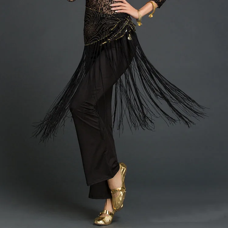 Танец живота Костюм Племенной кисточкой хип шарф обёрточная бумага пояс юбка бахрома танец талии шаль