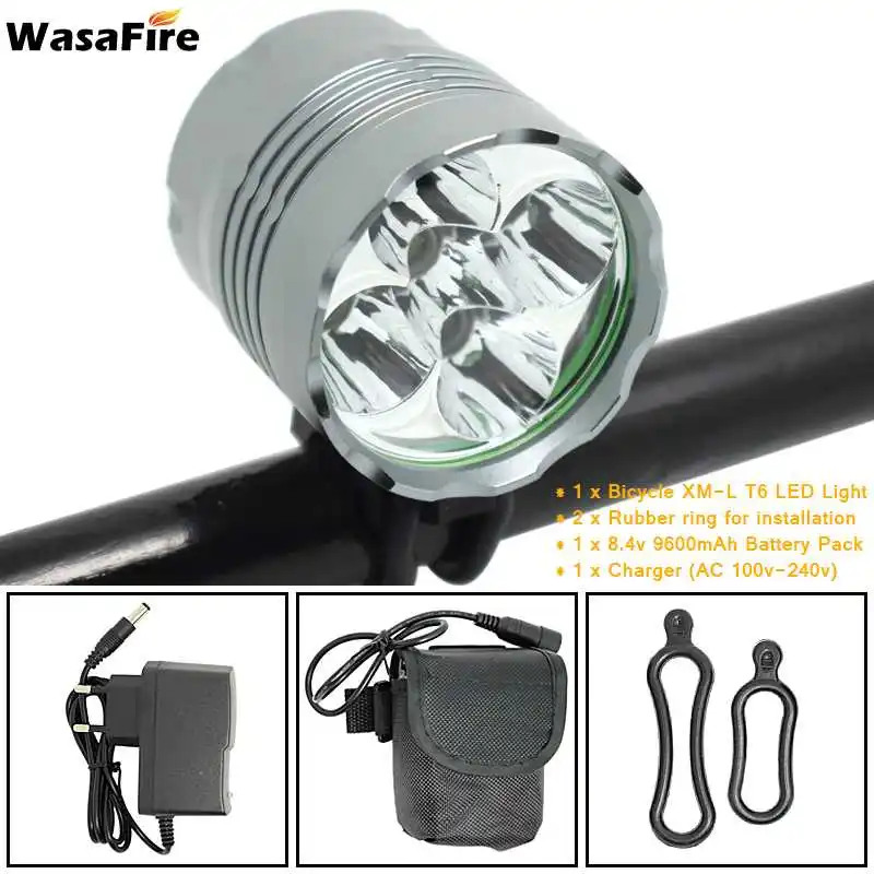 Best WasaFire 7000 Lumen farol Bike Light Lamp Headlamp Lantern 5*T6 LED Bicycle Light Headlight + 9600mAh Battery Pack for Outdoor 0 Best WasaFire 7000 Lumen farol Bike Light Lamp Headlamp Lantern 5*T6 LED Bicycle Light Headlight + 9600mAh Battery Pack for Outdoor 0