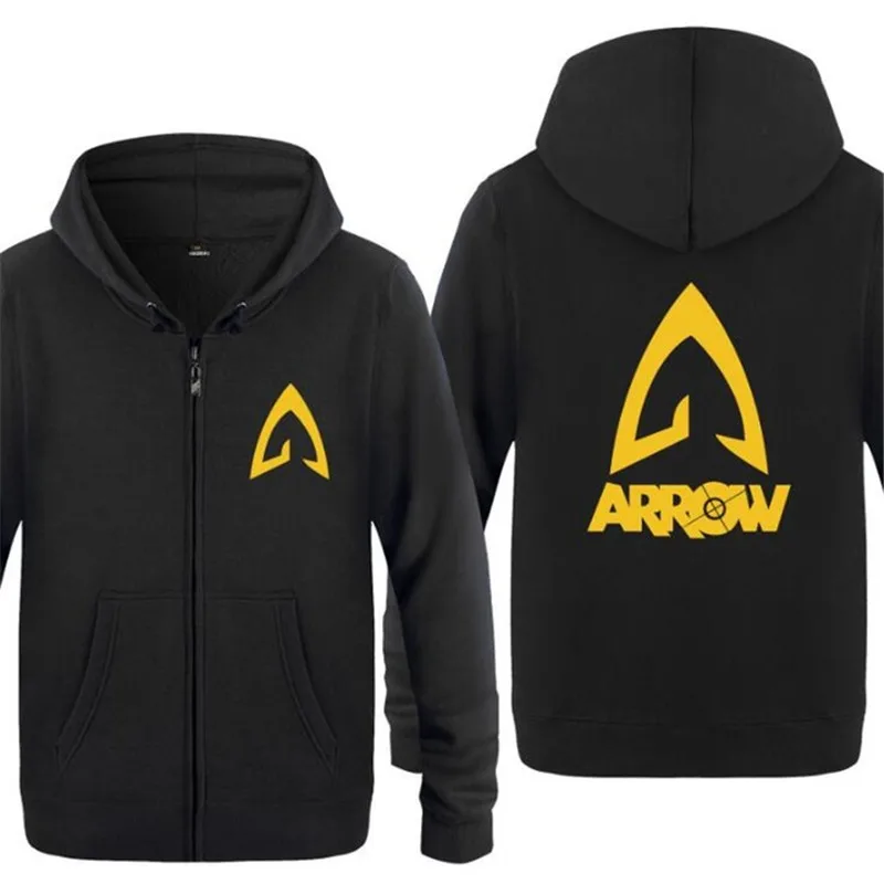 Mens Hoodie Movie Justice League Arrow Hoodies Men Fleece