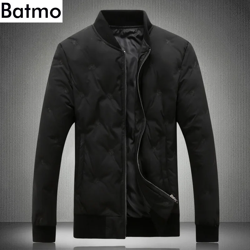 BATMO 2018 Новое поступление Зима Высокое качество 80% белая утка вниз черный Куртки мужчин, мужские теплые зимние парки Y18807
