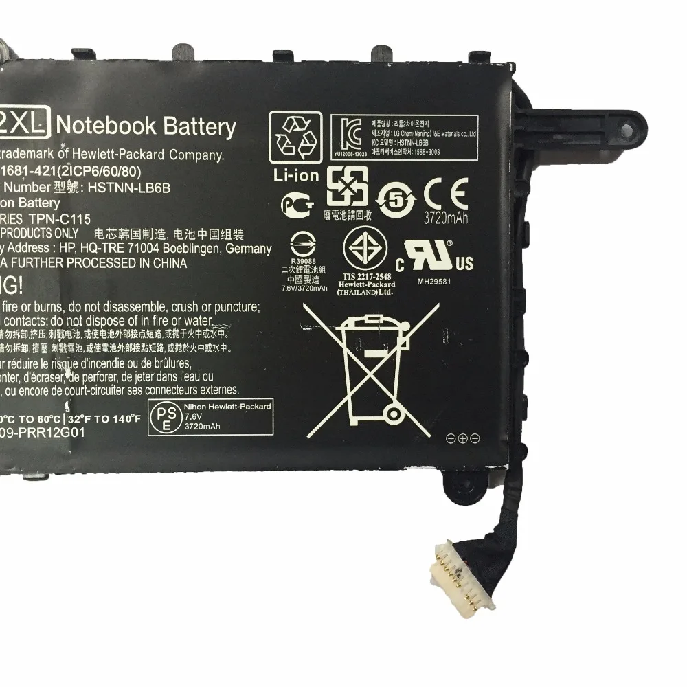 7,6 V 29WH PL02XL ноутбук Батарея для hp павильон 11-n x360 PL02XL 751681-421 HSTNN-LB6B TPN-C115