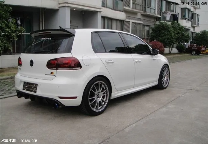 Golf 6 GTI O Стайлинг углеродное волокно задняя крыша спойлер крыло для Volkswagen 2010