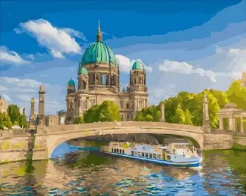 

Berlin weekend Landscape DIY Digital Oil Painting By Numbers Europe Abstract Canvas Painting For Living Room Wall Art