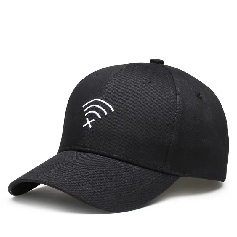 

2017 Summer Unisex WiFi Logo Emboridery Baseball Cap Women Curved Brim Cotton Dad Caps Beach Men Snapback Hat Hip Hop Hats