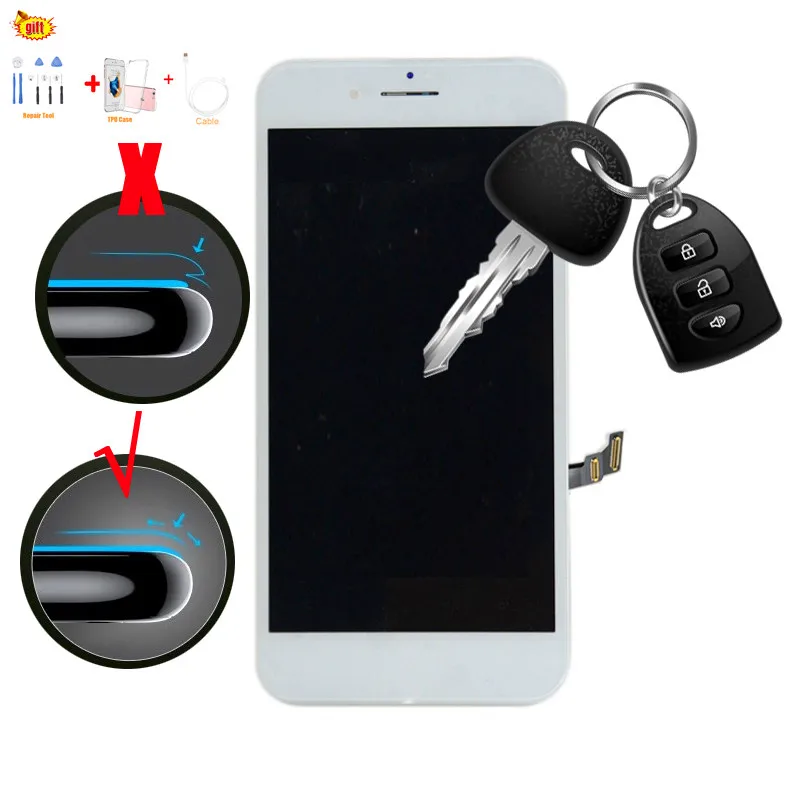 Сменный ЖК-экран для iPhone 6 6S 7 8 Ekran Touch Schermo в розничной упаковке подарок черно-белый