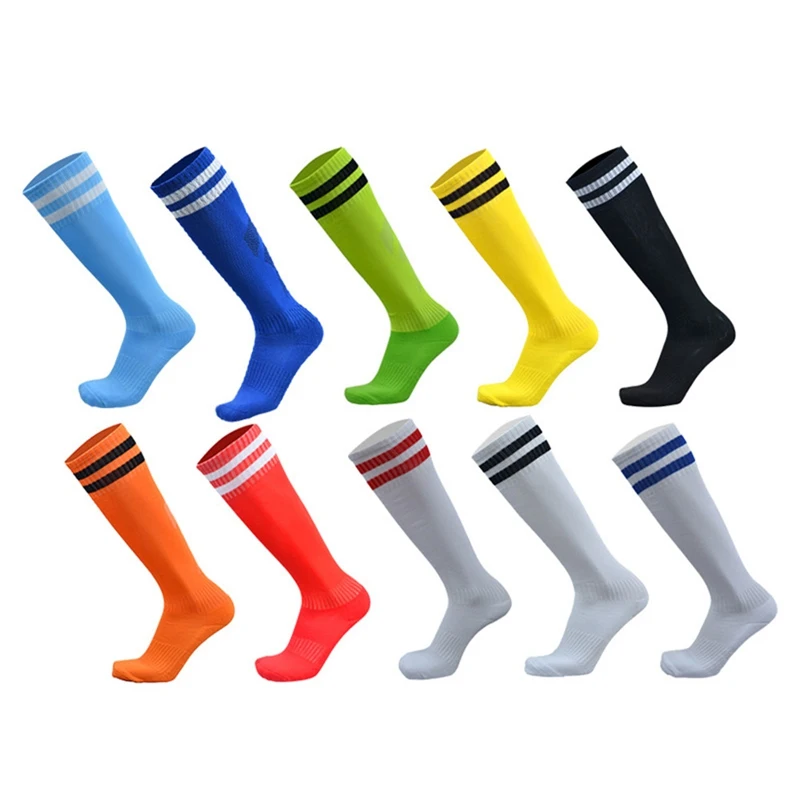 

Children Football Socks Boys Soccer Sock Kid's Above Knee Plain Socks Long Soccer Stockings Men Over Knee High Sock Baseball