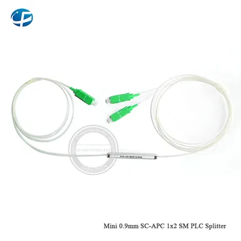 

Factory directly price 10pcs Mini 0.9mm SC-APC 1x2 SM PLC Splitter Fiber optic whiate PLC Splitter SC APC SM PLC Splitter
