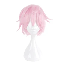 Mcoser 30 см розовый цвет короткие синтетические Косплей Высокая Температура Волокно волос wig-659g