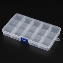 1 шт. Пластиковые 15 Слотов ремесленные бусины ювелирные изделия легко Многофункциональный складной органайзер Регулируемый 15 Сетка Коробка для хранения ювелирных изделий