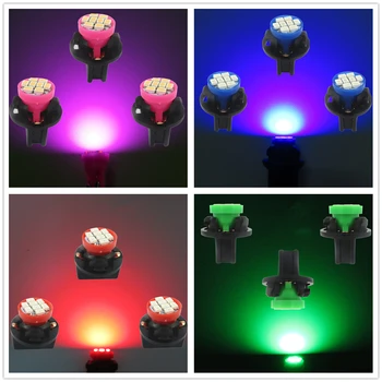 

WLJH 6pcs Car T10 W5W LED Light Bulb With Twist Lock Instrument Panel LED Cluster Speedometer Odometer Temp Gauge Lighting Lamp