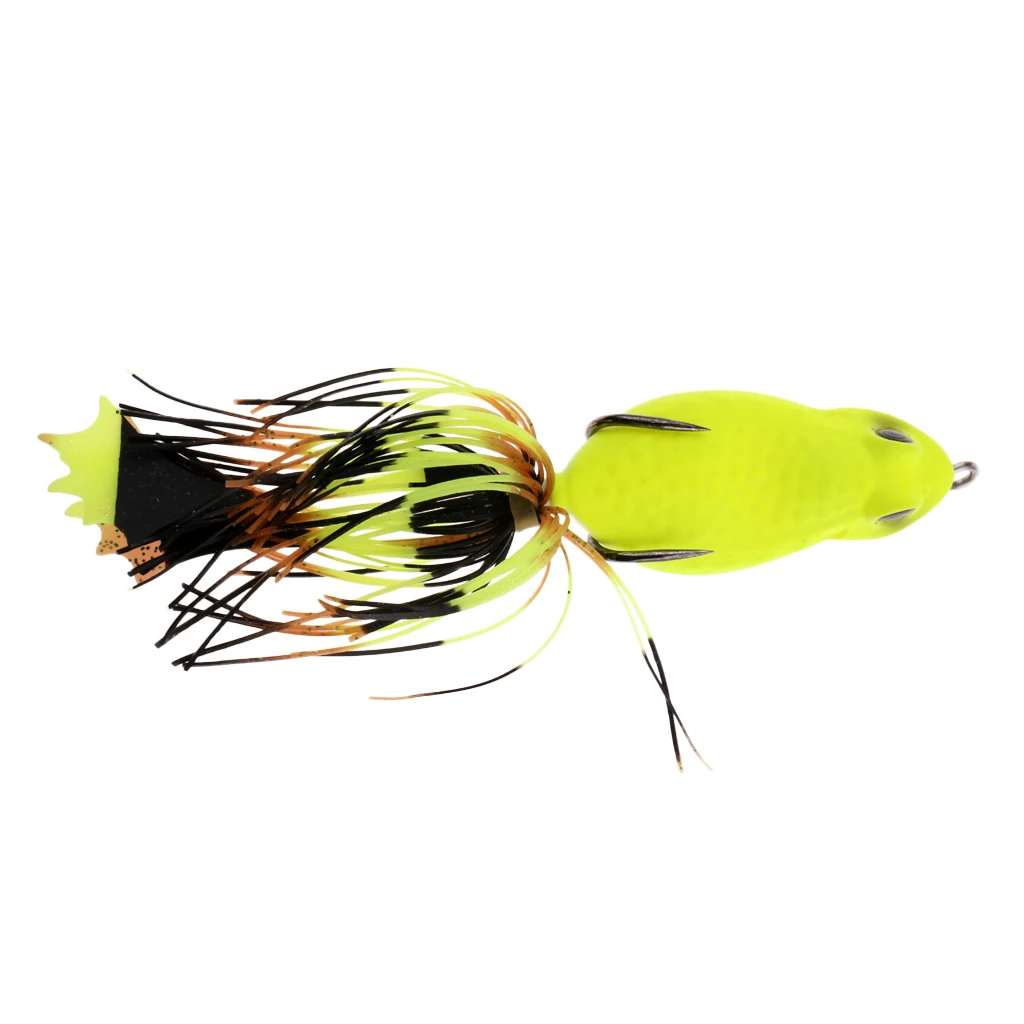 3D Frog Soft Fishing Lure Bait Floating Crankbaits Bass Pike Perch Catfish Snakehead Topwater Hollow Body Artificial Lures