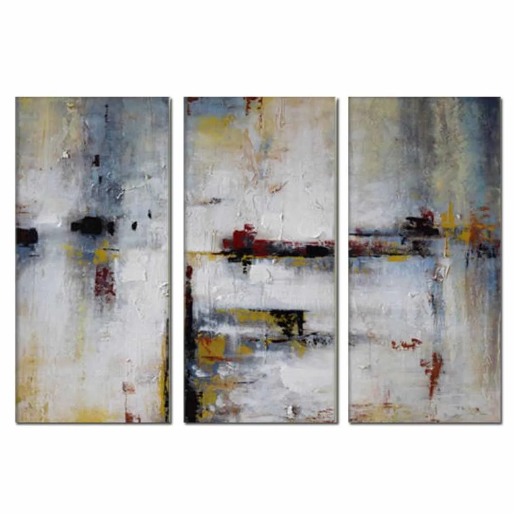 

Modern Hand Painted Abstract Three Panels Wall Picture Canvas Oil Painting Abstract Picture Living Room Bedroom Home Wall Decor