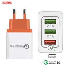 Мощное 3-портовое Usb зарядное устройство QC 3,0 настенный адаптер быстрой зарядки для IPhone X 7 8 Plus samsung lenovo Z5 Qual Comm Qc3.0 3 зарядное устройство
