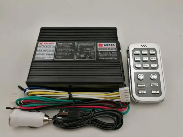 

AS920 200W wireless remote control police siren car alarm ambulance warning amplifiers with microphone function(without speaker)