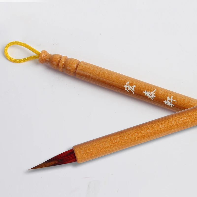 1Pcs Paint Brush Small Regular Script Chinese Calligraphy Brush Pen Weasel Hair Artist Painting For Drawing Brush Art Supplies
