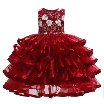

new baby girl clothes girl dress sleeveless dress baby wedding Sleeveless Stage show Wedding presiding Birthday party tutu dres