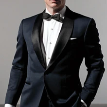 Блестящие синие с блестящим черным отворотом жениха смокинги костюмы Лучшие Мужские костюмы/лучшие мужские свадебные костюмы/смокинги для выпускного вечера/мужские вечерние костюмы