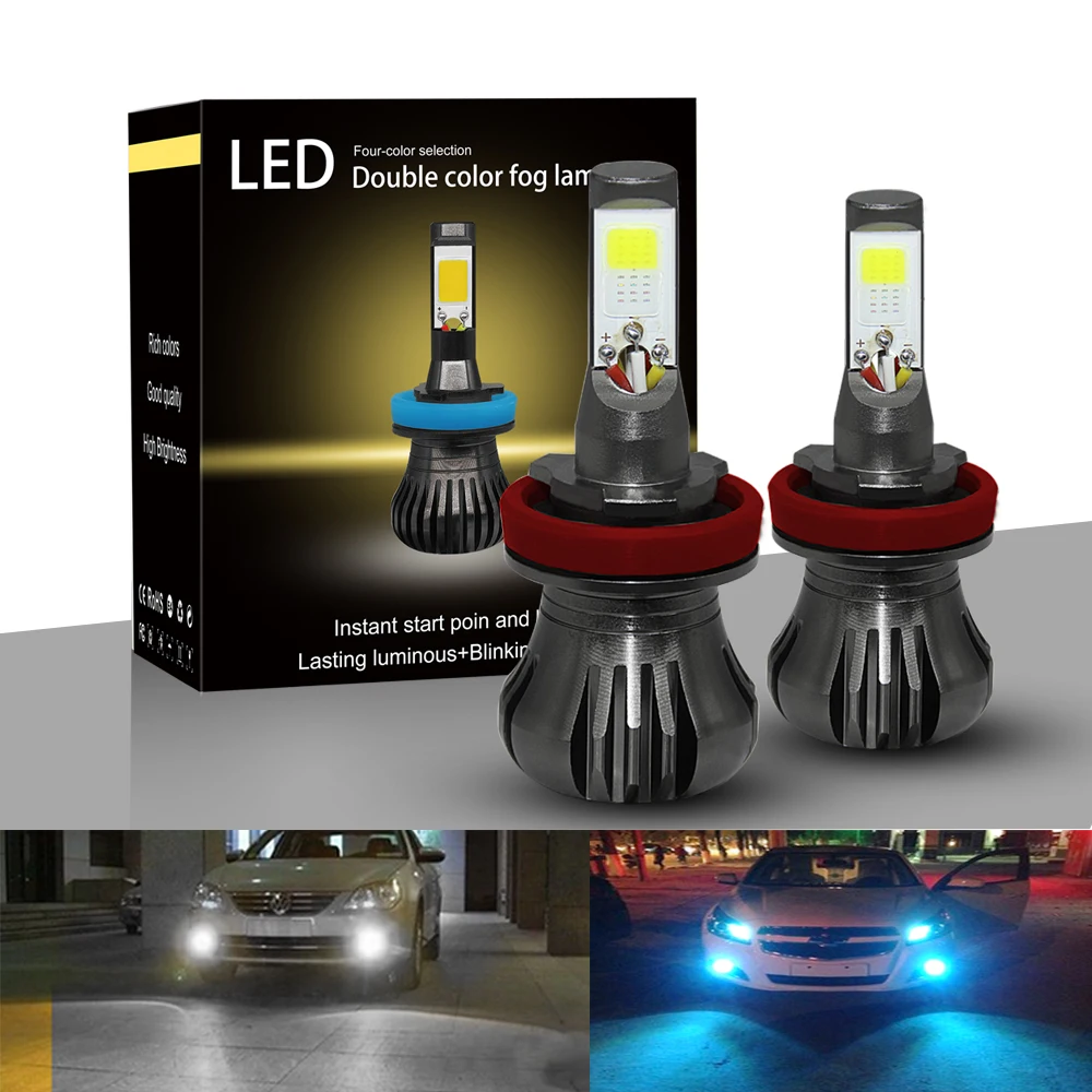 LED Car Light Auto Bulbs H3 880 H27 H8 H11 9600lm 12V Bright Headlight 6000k Led