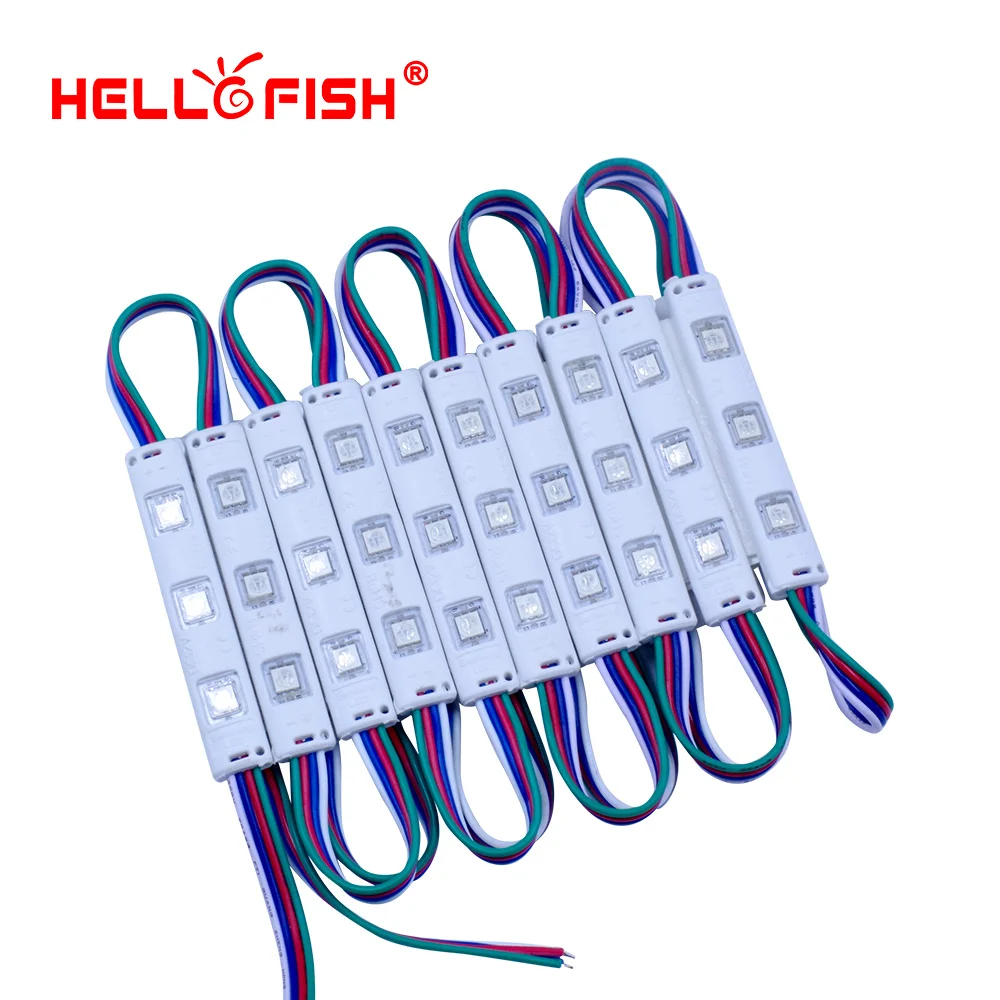 

Hello Fish 20pcs DC12V 5050 RGB LED Modules 7515 Advertising Modules Luminous characters, backlight modules IP67 Waterproof