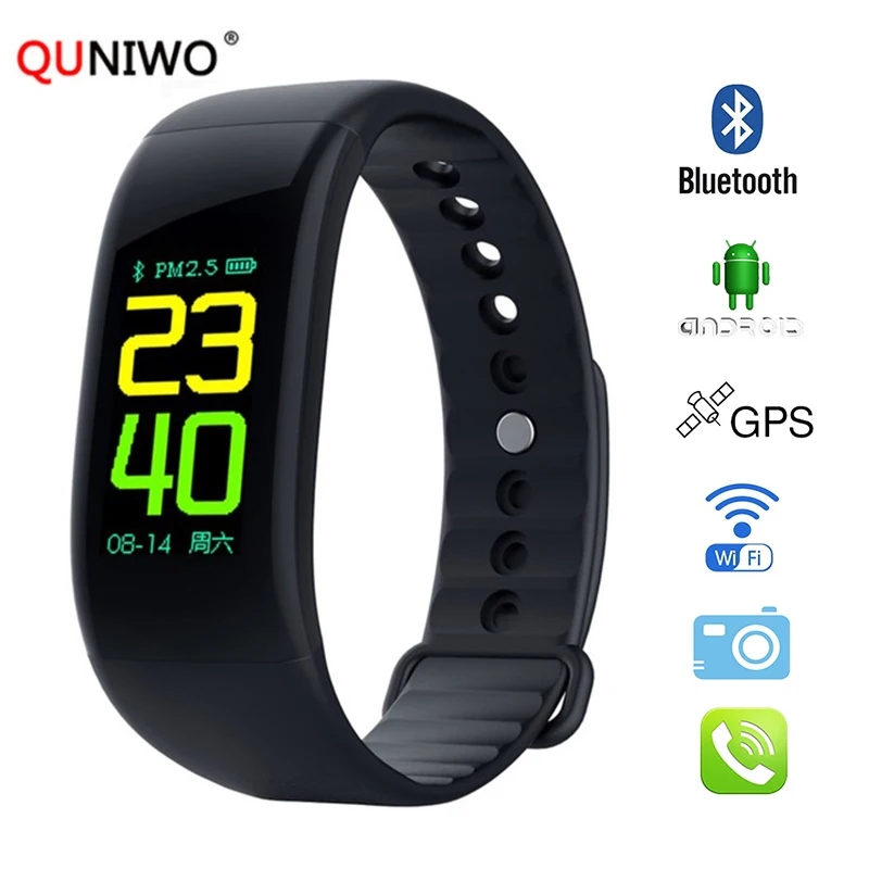 QUNIWO Смарт часы браслет bluetooth напоминание о пульсе мониторинг сна для IOS Android