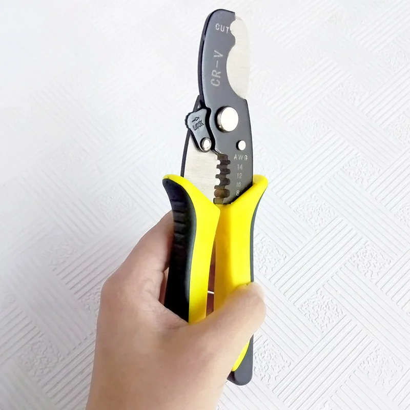 Многофункциональный инструмент 18 см провода инструмент для зачистки кабеля режущие ножницы, зачистка кусачки 1,6-4,0 мм ручной инструмент QJY99