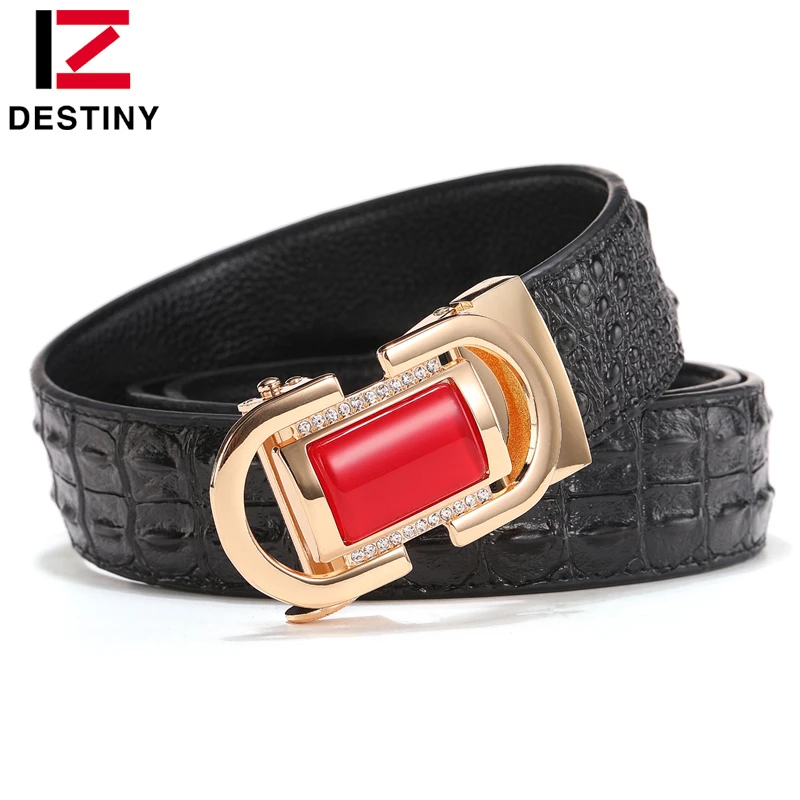 red designer belt